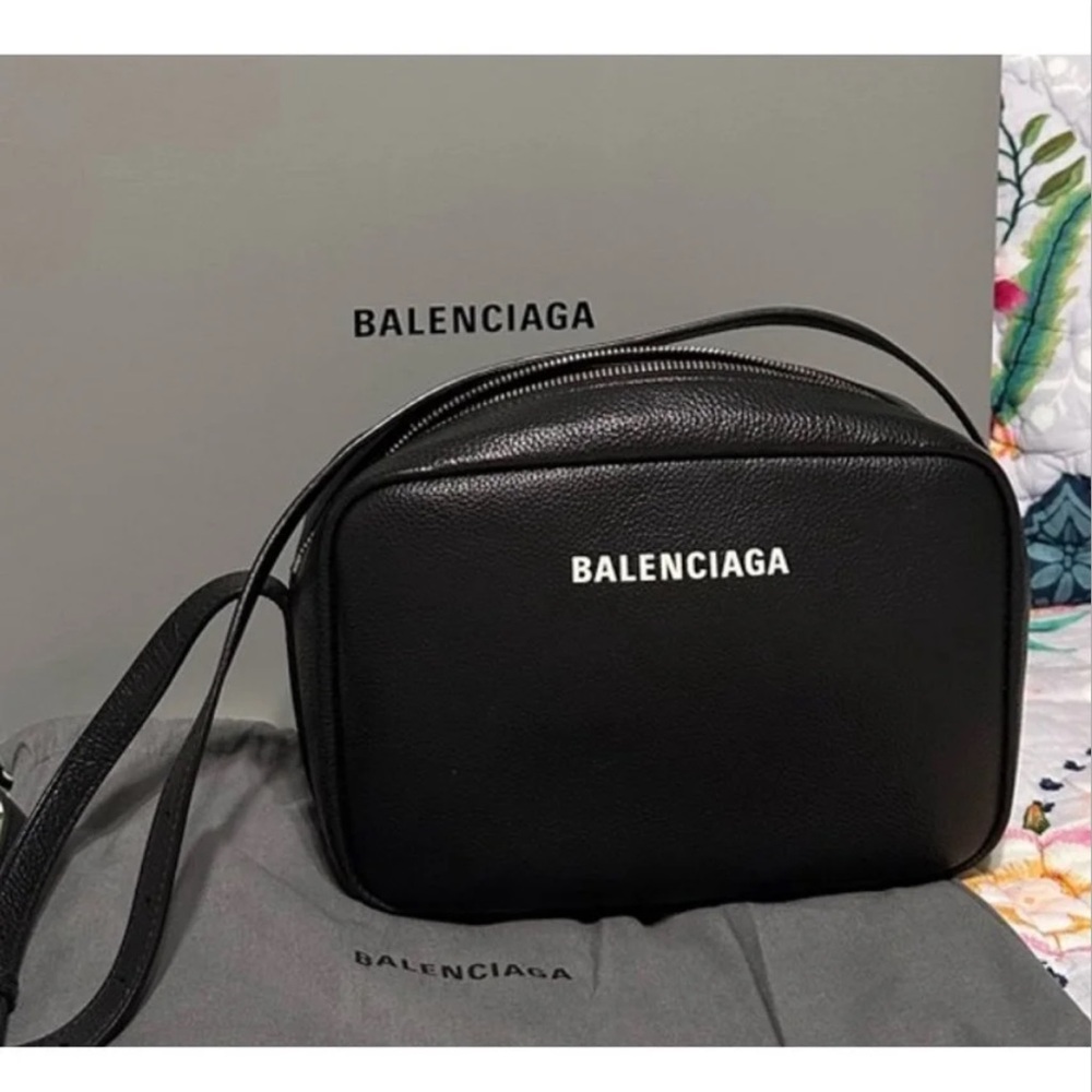 Balenciaga Black Leather Shoulder Bag